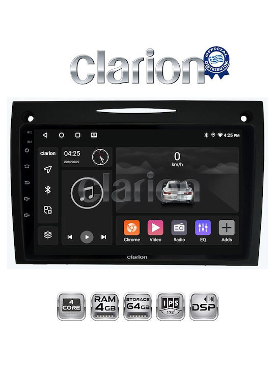 Clarion Ηχοσύστημα Αυτοκινήτου για Mercedes-Benz SLK 2004-2010 (Bluetooth/USB/WiFi/GPS/Apple-Carplay/Android-Auto)
