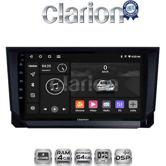Clarion Auto-Audiosystem für Seat Ibiza / Arona 2018 (Bluetooth/USB/WiFi/GPS/Apple-Carplay/Android-Auto)