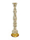 Wooden Floor Candle Holder Fylliana Fl1793 Antique White Color 19x85cm