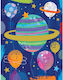 Mini Gift Card 8x10.5cm Balloons Planets