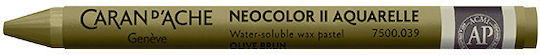 Caran D'ache Κραιγιον Κερινο Ακουαρελας Neocolor Ii Olive Brown 10 Τεμαχια Προιόν Πωλείται Μεμονωμένα Τεμάχια Του Ενός