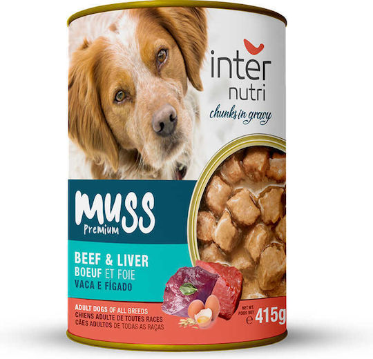 Internutri Wet Food Dogs in Cans with Beef, Liver, Calf and Meat 415gr
