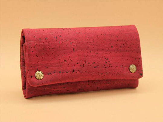 Original Kavatza Joint Tobacco Pouch Made of Burgundy Artificial Leather with Magnetic Closure