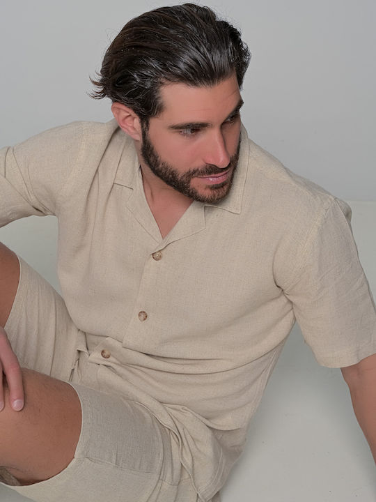 Σετ Βερμουδα Πουκαμισο Pienza Ben Tailor Μπεζ Α...