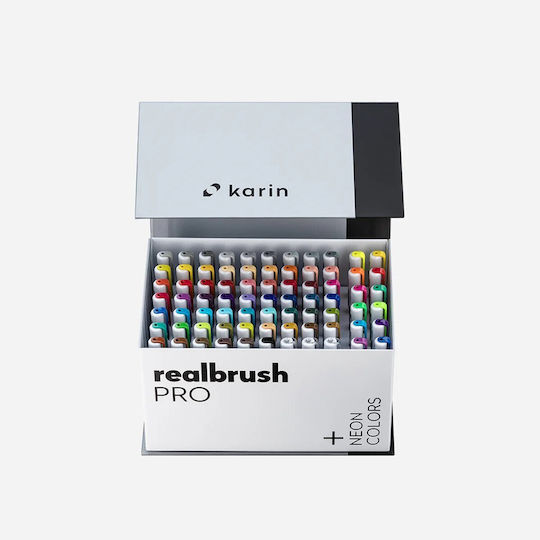 Karin Realbrush Pro Set 72 + 3 Wasser Marker Mega Box Plus