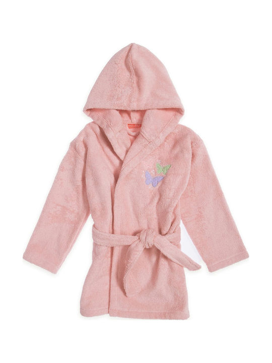 Nef-Nef Homeware Hooded Baby Bathrobe Wings Of Joy Pink