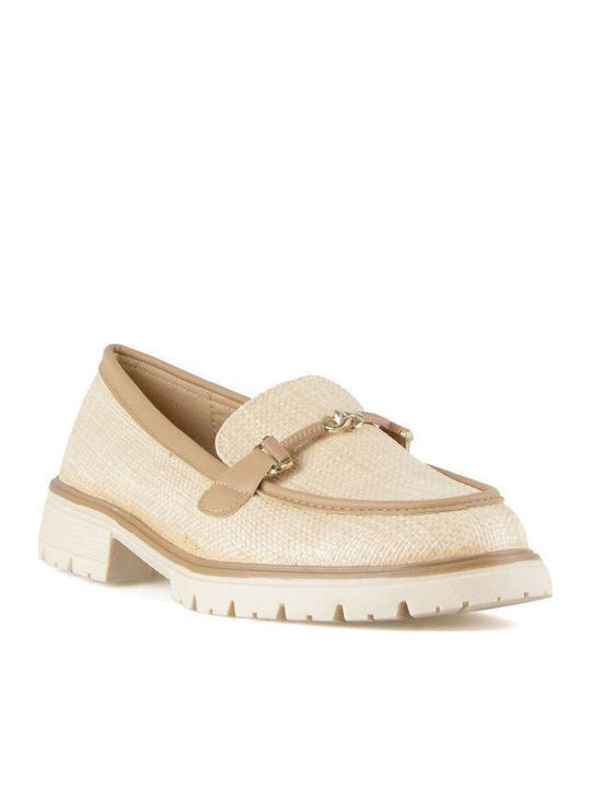 Damen Loafers in Beige Farbe