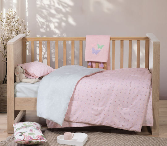 Nef-Nef Homeware Wings Of Joy Baby Quilt Baumwolle Rosa 110x140cm