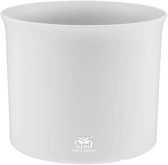 Leni Design Pot Plastic White 24.5x24.5cm.