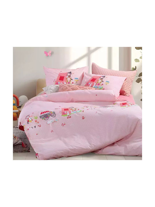 Nef-Nef Homeware Σετ Μονά Camping Ροζ 170x260cm Nef-Nef Homeware Σετ Μονά Camping Ροζ 170x260cm