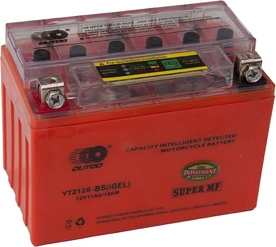 Outdo GEL Μπαταρία Μοτοσυκλέτας YTZ12-S με Χωρητικότητα 11Ah