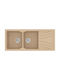 Sanitec Classic 332 Inset Sink Synthetic Granite W115xD50cm Granite Beige