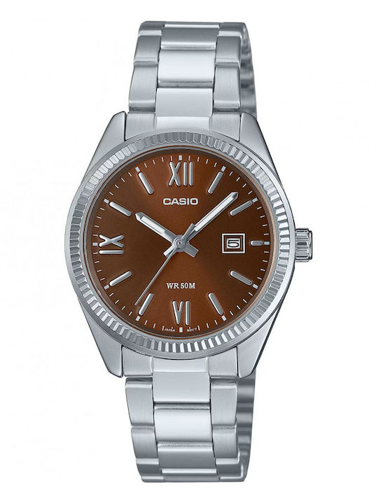 Casio Women's Watch with Silver Metal Bracelet