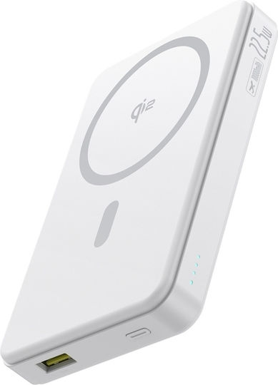 Baseus Airpow2 Qi2 Power Bank 10000mAh 22.5W με Θύρα USB-A και Θύρα USB-C Power Delivery Λευκό
