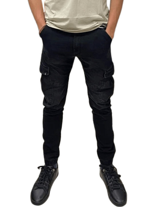 Damaged Jeans Ανδρικό Παντελόνι Τζιν Cargo Ελασ...