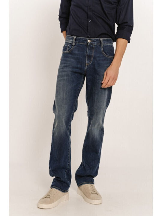 Herren Jeanshosen Regular Gerade Passform Mittelblau
