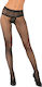 Rene Rofe Lace Top Fishnet Sexy Καλσόν Μαύρο
