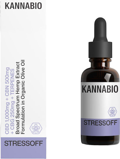 KannaBio Έλαιο Κάνναβης σε Σταγόνες 1000mg με 10% CBD & με 10% CBG 10ml