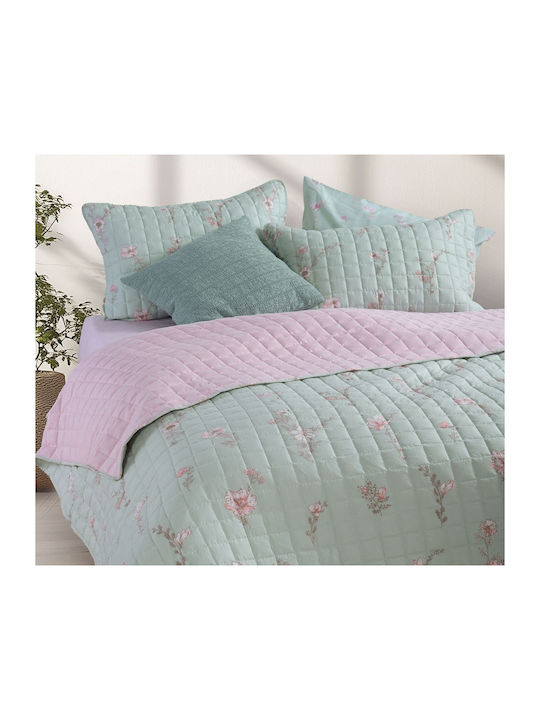 Nef-Nef Homeware Irida Coverlet Queen Size Microfiber MInt 230x240cm
