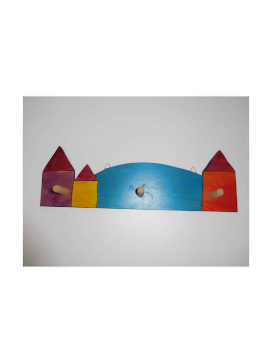 Douzenis Furniture Cuiere pentru Copii Multi Hook Lemn 40x14cm 1buc
