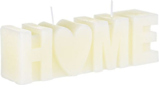 Scented Candle Letters Heart Ecru Home Vanilla Scent 18x5x5.5cm