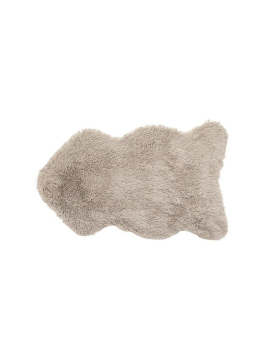 JumT Χαλί Ορθογώνιο Shaggy Taupe 55x90cm