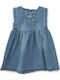 Children's Dress Sleeveless Denim Blue