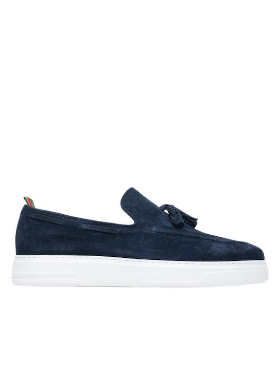 Men's Suede Moccasins Blue