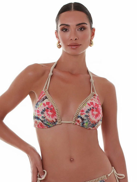 Bikini Τριγωνάκι C Cup με Ενίσχυση Χρυσό