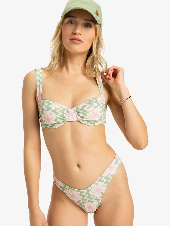 Roxy Women's Swimwear Hibiscus Daze Hl Cheeky Bottom Basil