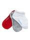 Carlomagno Kinder Söckchen Red, Grey 3 Paar
