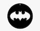 Ξύλινο Στοιχείο Κρεμαστό Νυχτερίδα-batman Μαύρο 70mm 3τμχ