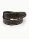 Wide Men's Belt Leather Brown