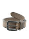 Wide Men's Belt Leather Brown