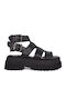Sandale Flatforme Damă Negre