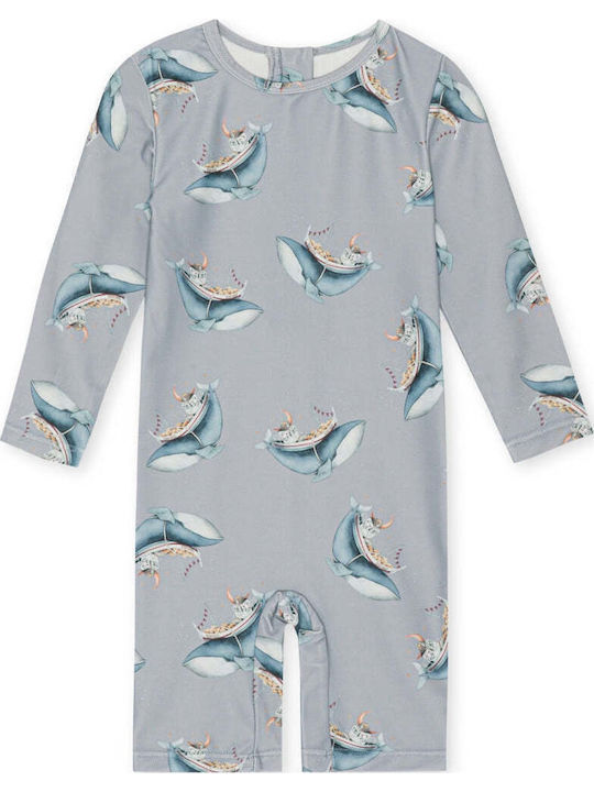 Konges Slojd Kids Swimwear Long Sleeve One-piece Gray