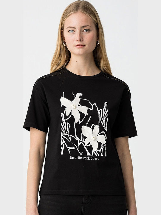 Women's Blouse Cotton Black