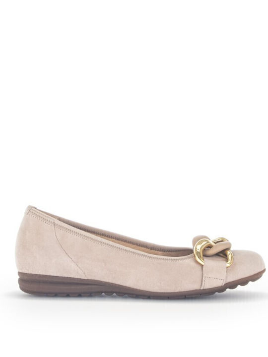 Gabor Anatomic Leather Ballerinas Fumo