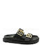 Leather Women's Flat Sandals Anatomic in Black Color