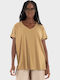 Women's Blouse Short Sleeve Camel