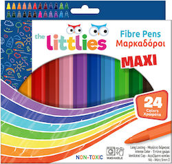 The Littlies Fibre Pens 5mm Σετ 24 χρώματα The Littlies Fibre Pens 5mm Σετ 24 χρώματα