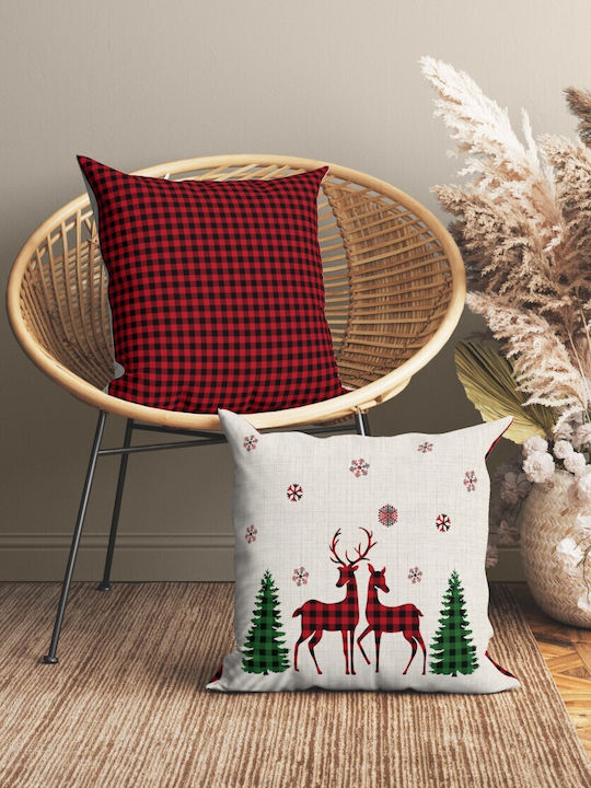 Cotton Club Față de pernă decorativă de Crăciun din bumbac 45x45cm Moș Crăciun