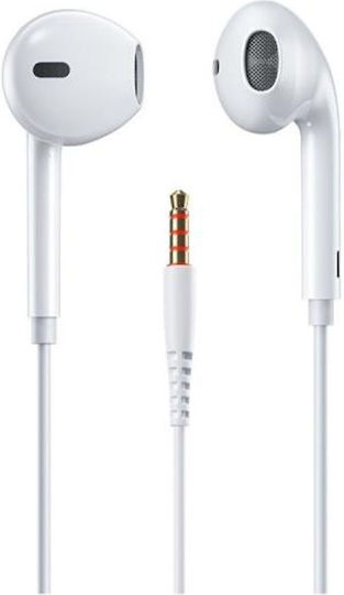 WK YB03 In-ear Handsfree Ακουστικά με Βύσμα 3.5mm Λευκό