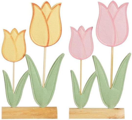 Tulpen Holzdekor 2 Farben 18,5x6x38cm