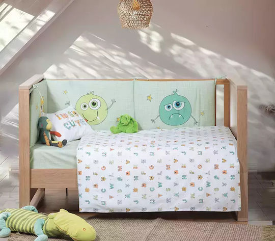Nef-Nef Homeware Alphabet Monster Πάντα Κλασική Εσωτερική Πράσινη 40x187cm