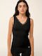 Ärmellos Black Damen T-Shirt