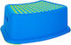 Universeller Tritthocker blau-grüne Farbe Abmessungen 31x18x13cm Kapazität 60kg