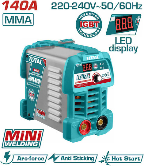 Total Ηλεκτροκόλληση Inverter MMA με Μέγιστο Ρεύμα Συγκόλλησης 140A και Κύκλο Εργασίας 15%