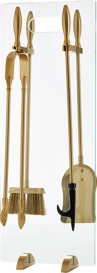 Set de unelte pentru șemineu, auriu mat, Zogometal T04-1190