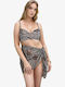 Set Bikini 3 Τεμαχίων με Ελαφριά Ενίσχυση Animal Print Λεοπάρ